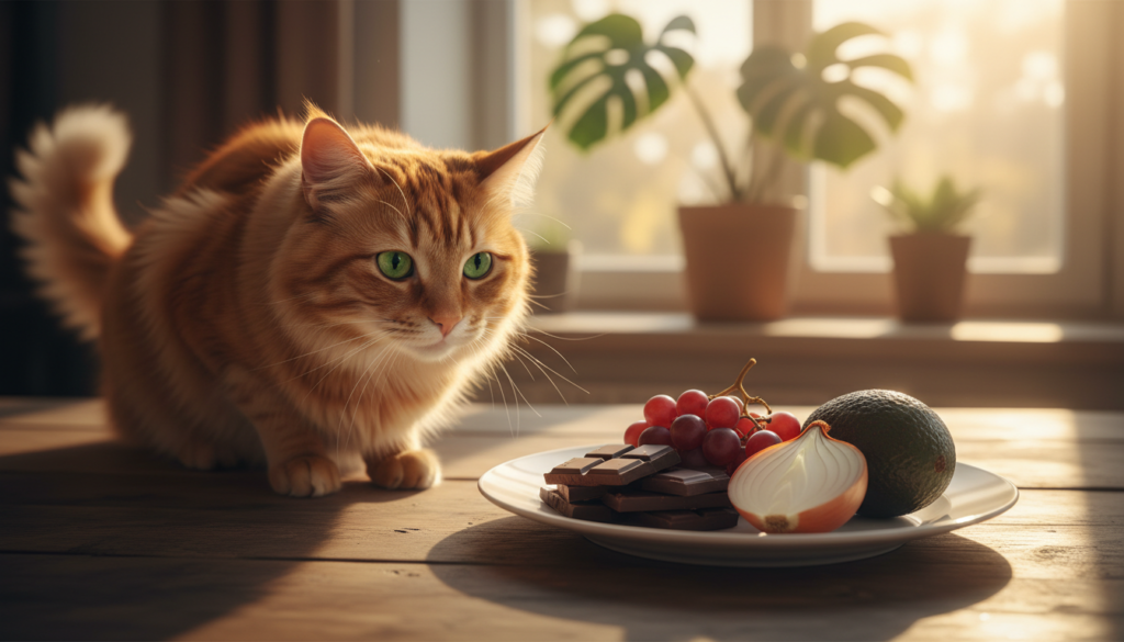 alimentos prohibidos para gatos