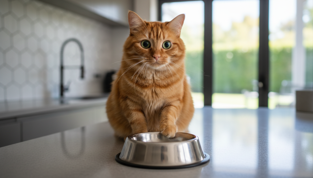 cuántas veces come un gato al día