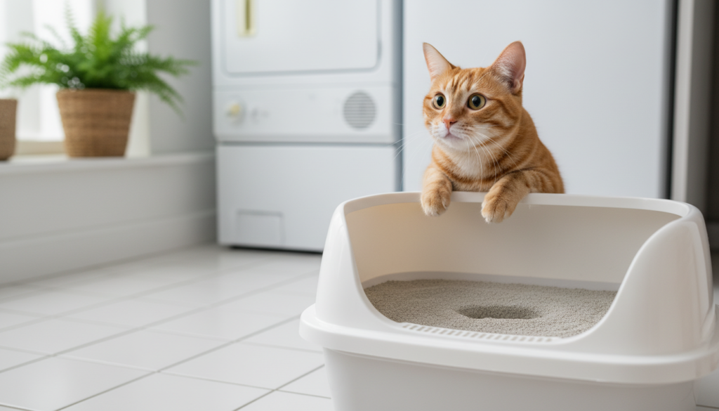 gato no usa la caja de arena